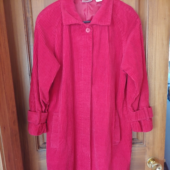 Newport News Jackets & Blazers - Newport News red Curdoroy coat